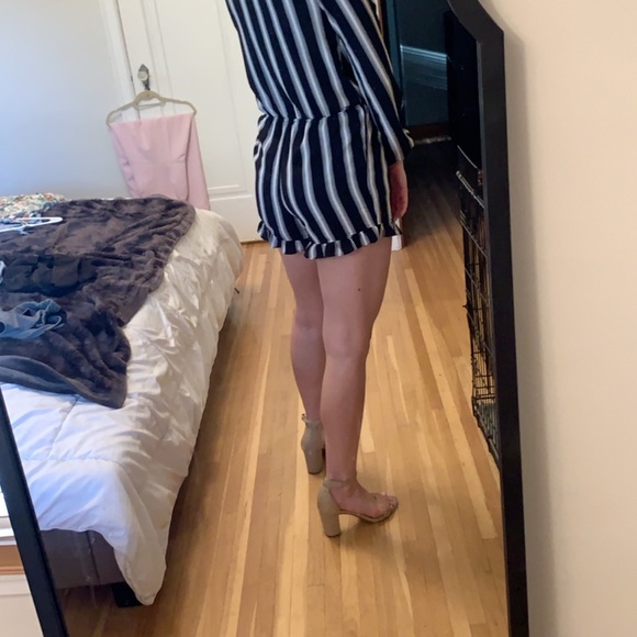 Black and white striped romper - Picture 3 of 3